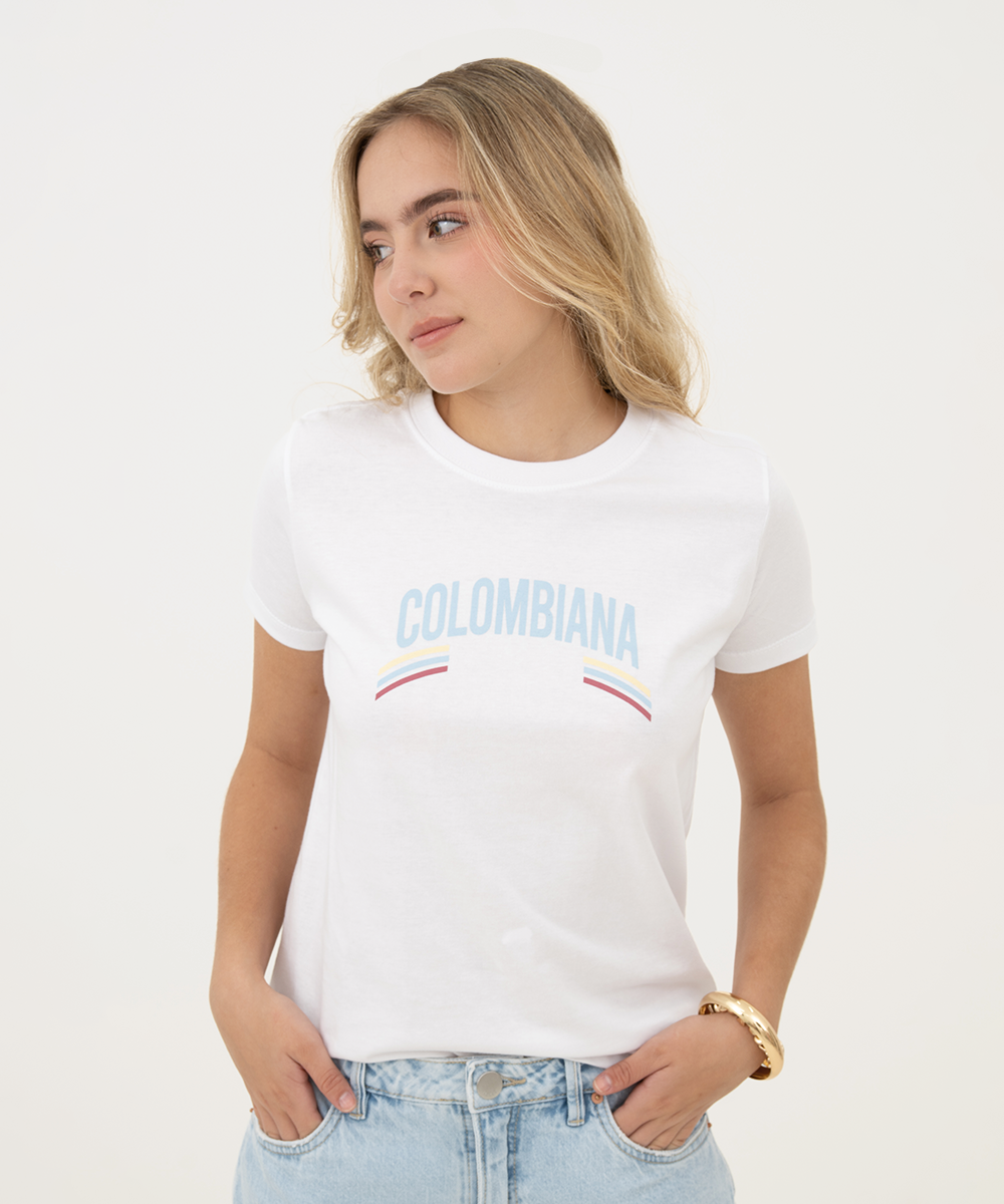 Mini t shirt basic típica Blanco