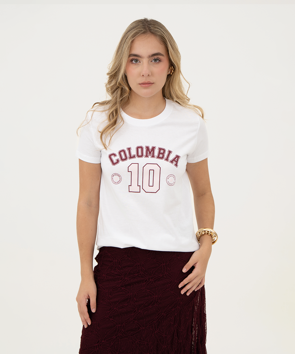 Mini t shirt basic típica Blanco