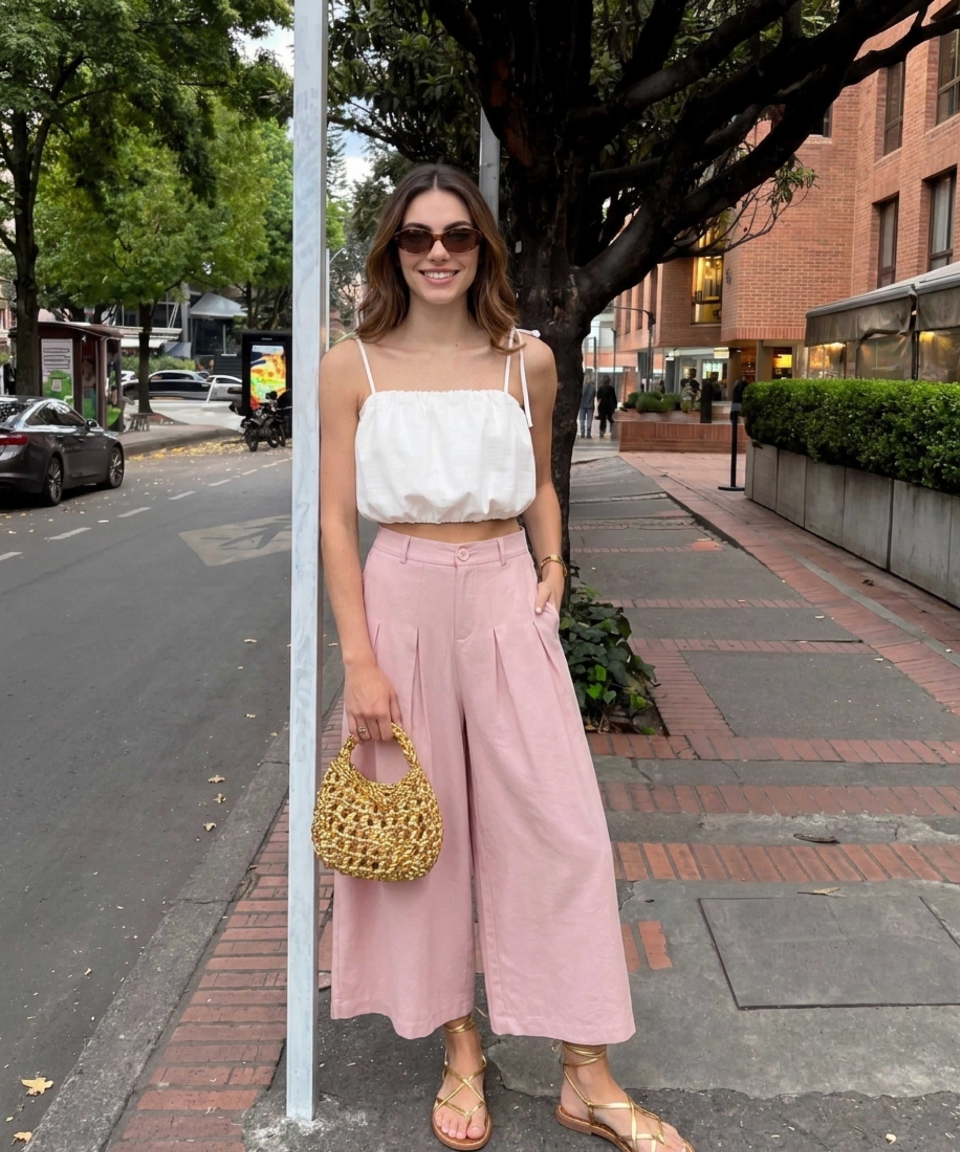 Falda pantalón Rosado Pastel
