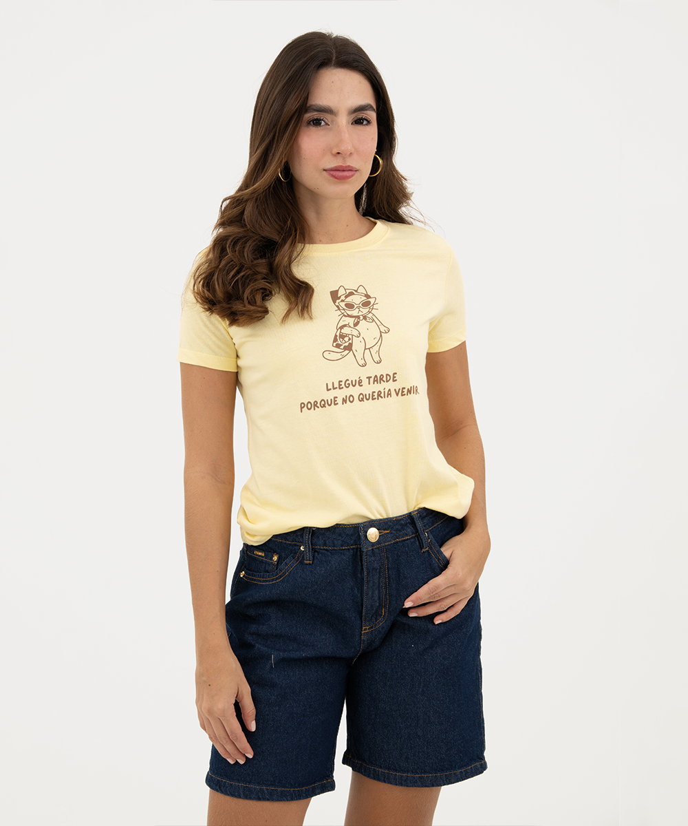Mini t shirt basic Amarillo Pastel
