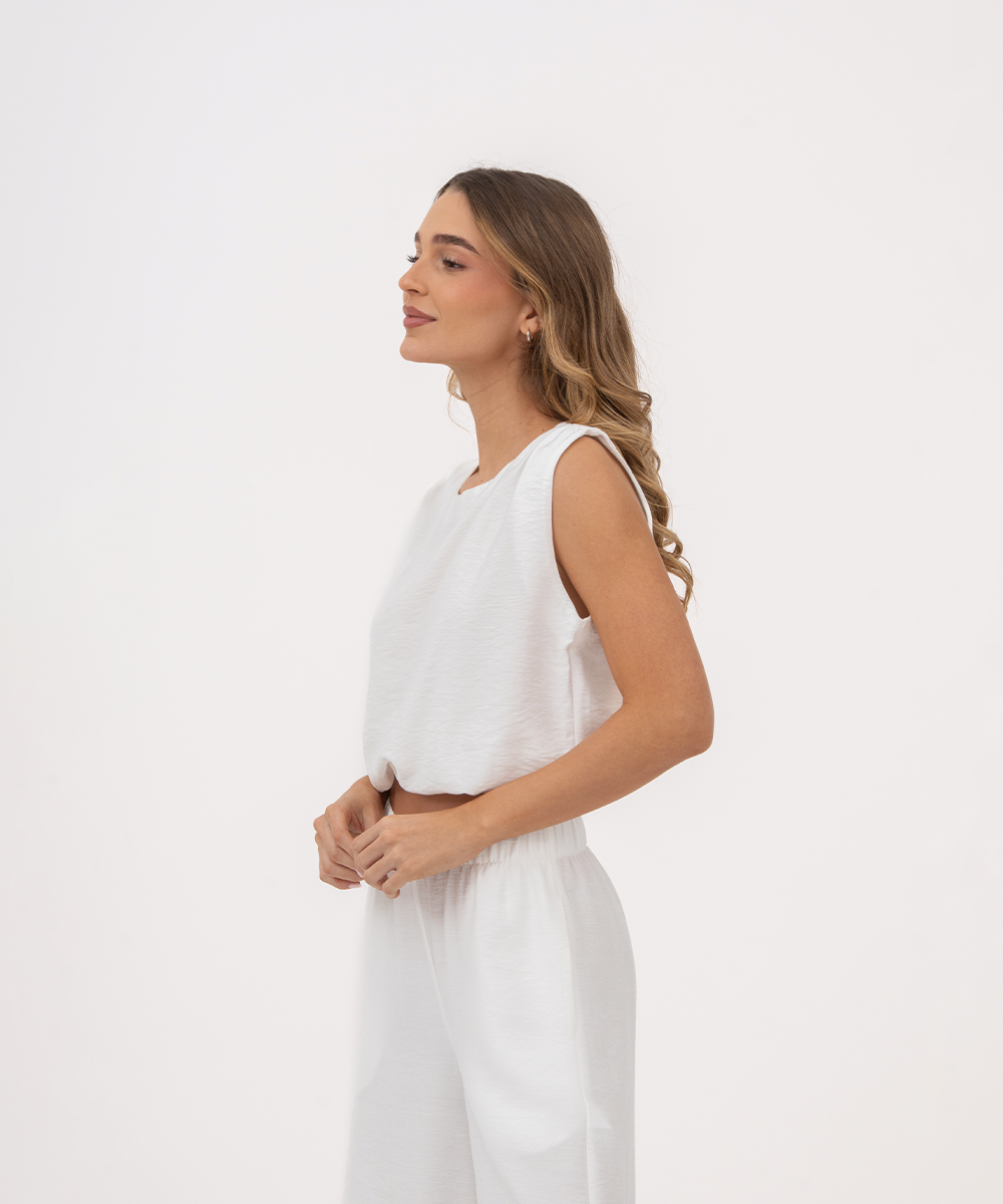 Blusa con volumen BLANCO