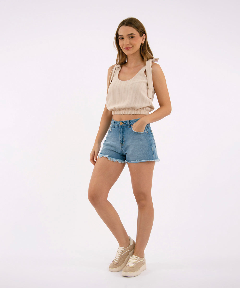 Short ruedo burdo AZUL