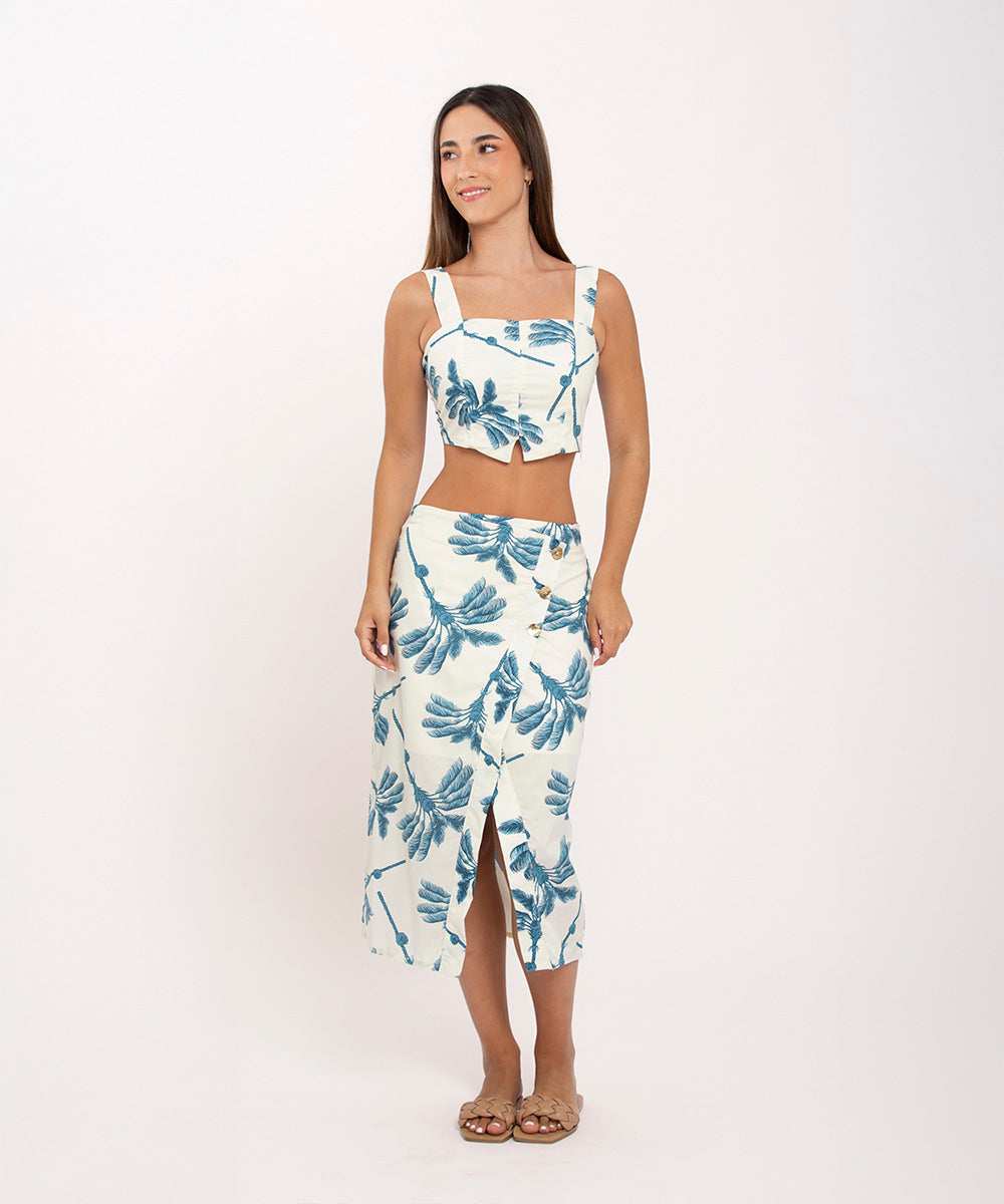 Blusa escote espalda AZUL