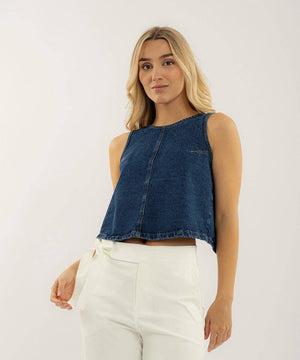 Blusa Moños En Posterior Azul Profundo Blusas Para Mujer | Ticket Store Colombia 3