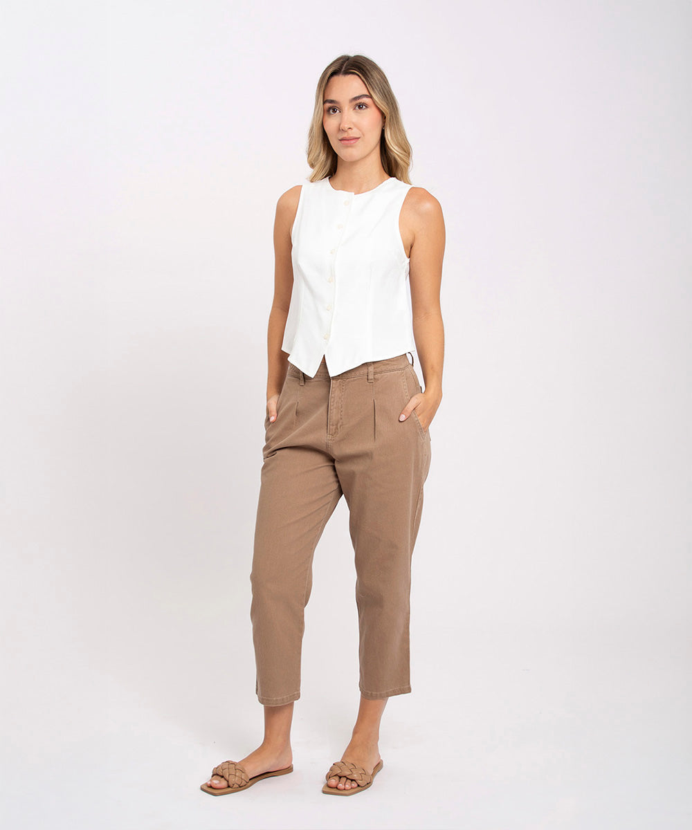 Blusa con botonadura MARFIL