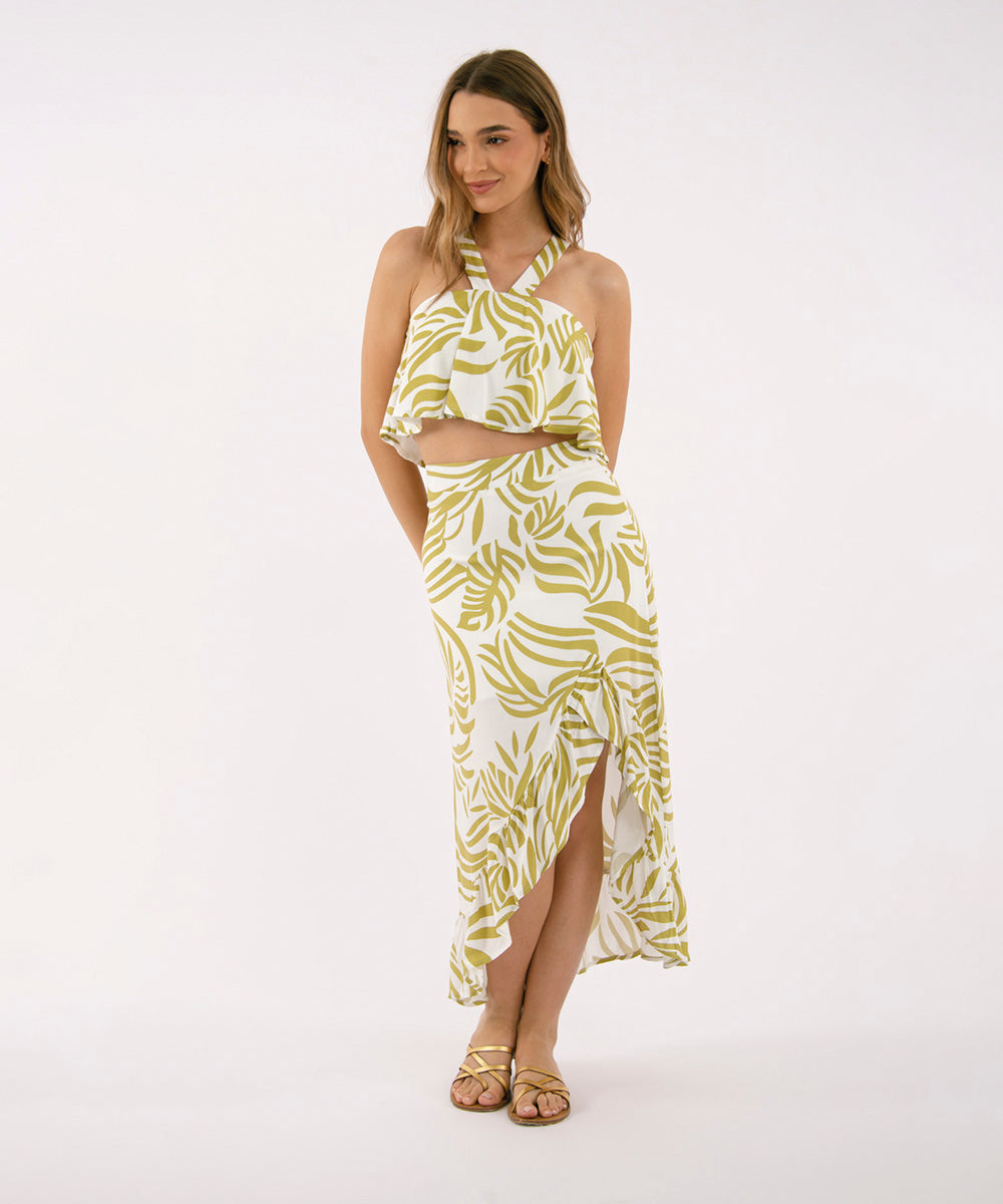 Blusa fluida VERDE OLIVA