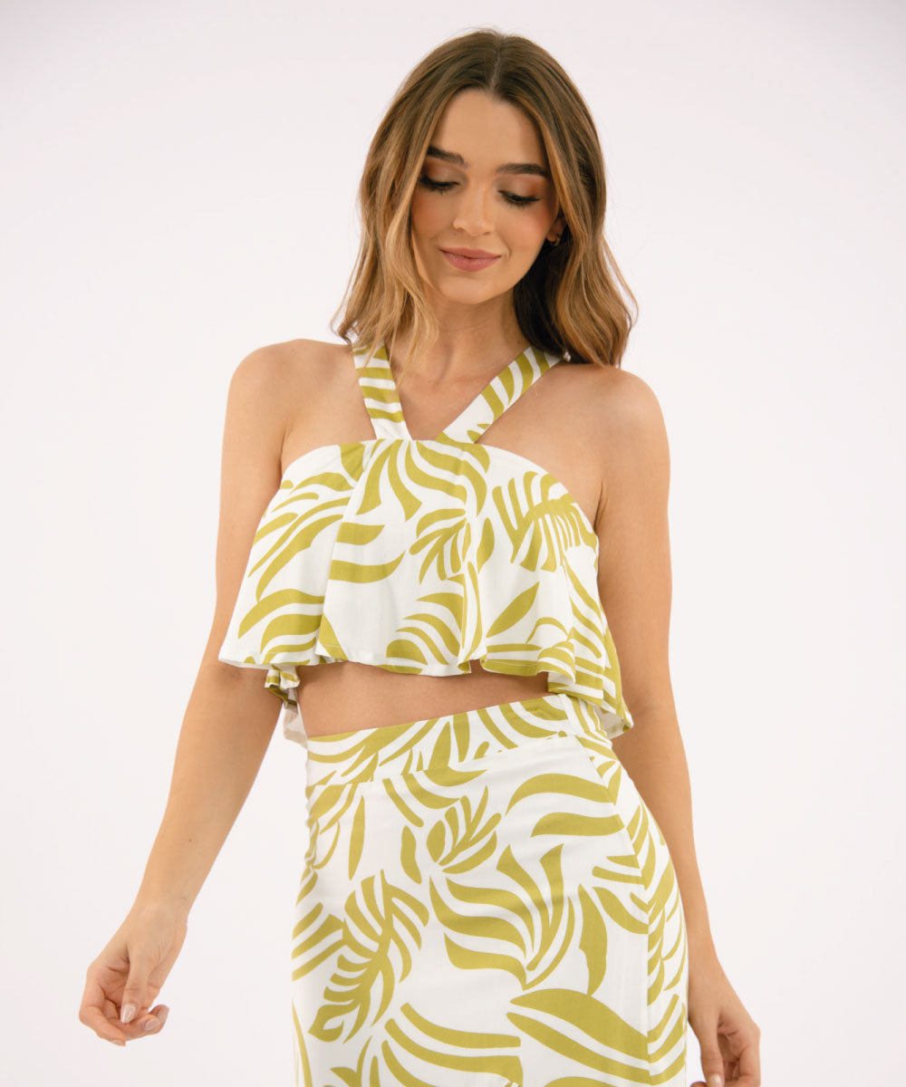 Blusa fluida VERDE OLIVA