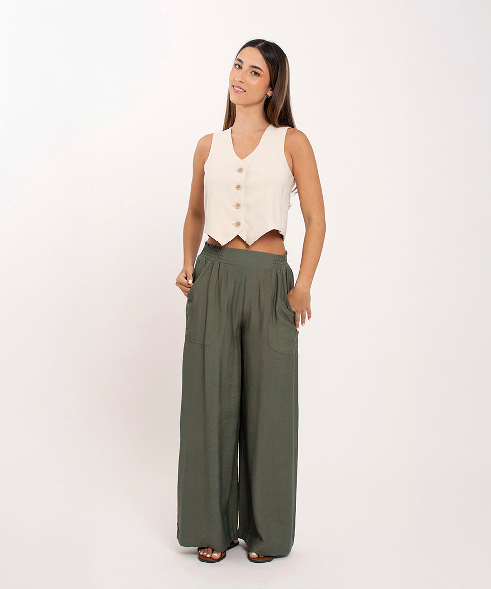 Chaleco tipo smoking BEIGE