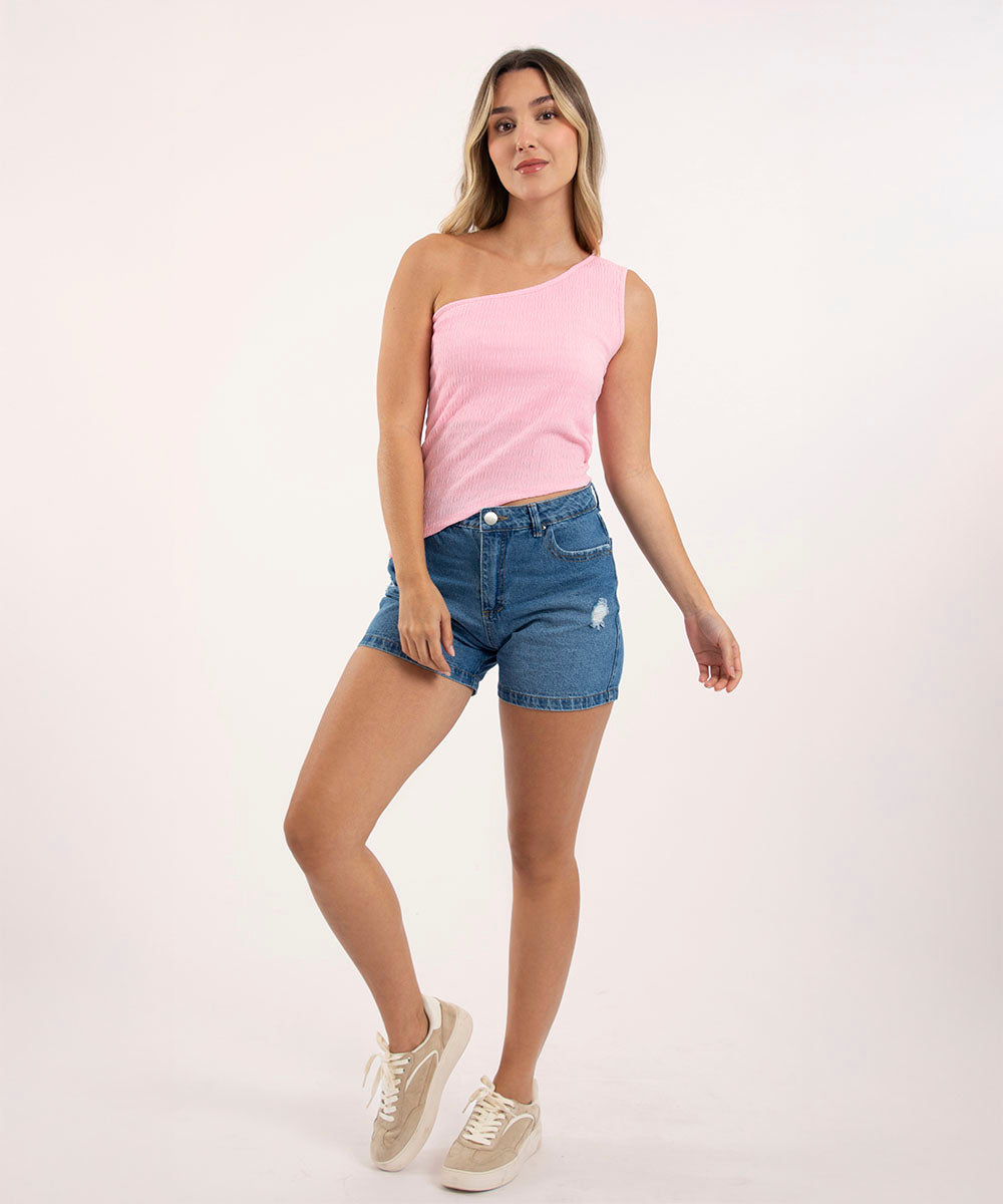 Blusa solo hombro ROSADO