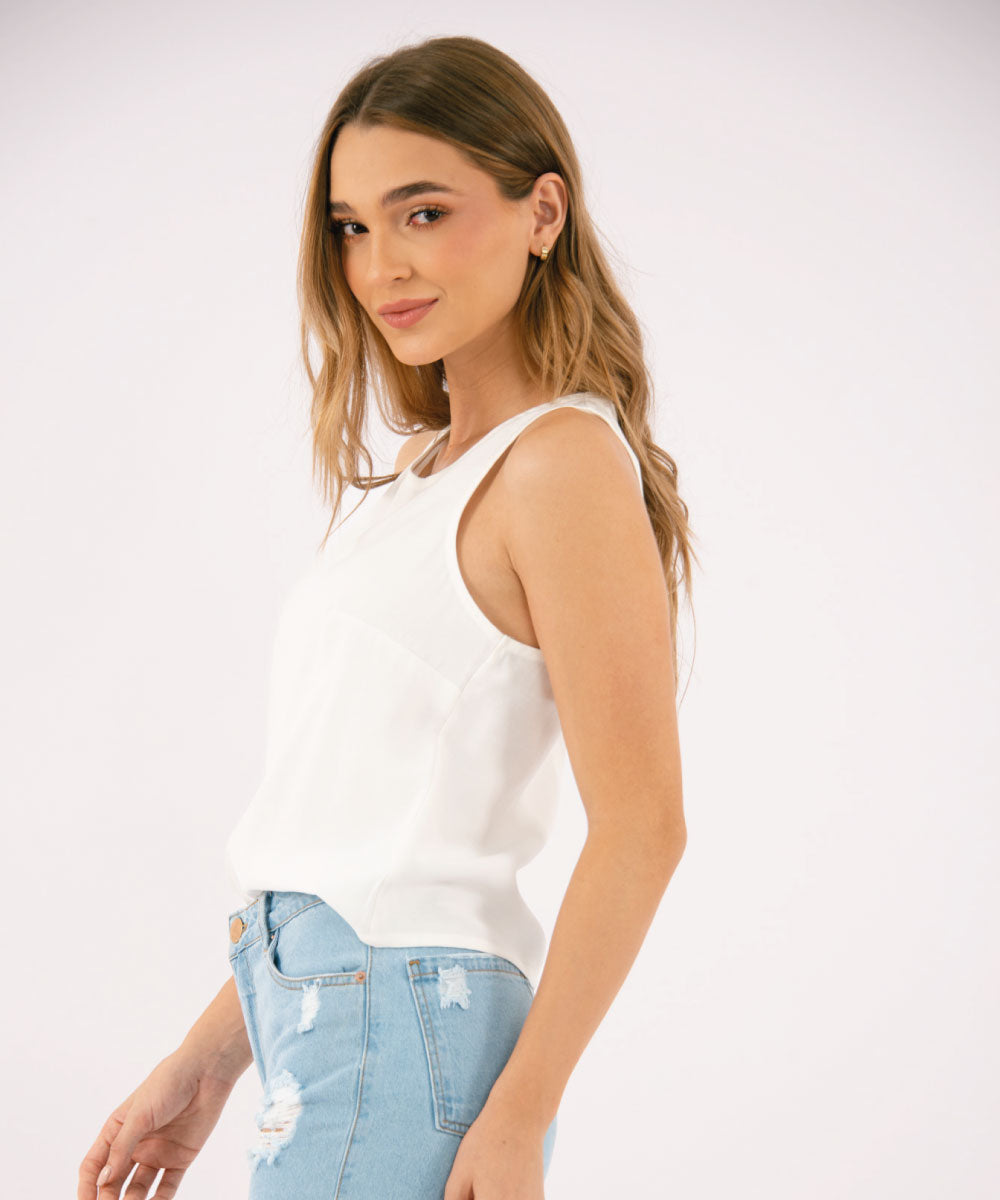 Blusa Manga Sisa BLANCO
