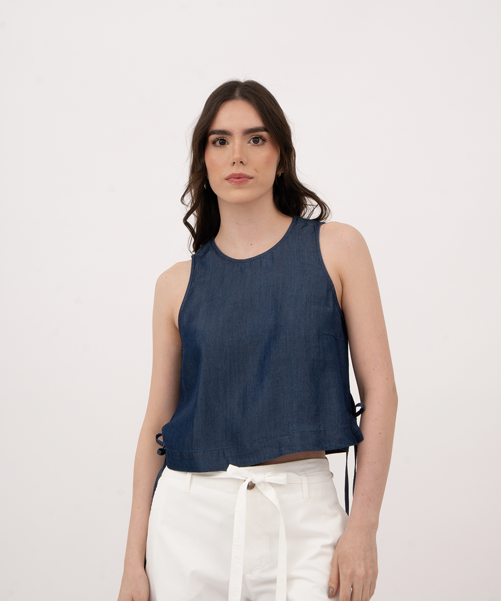 Blusa manga sisa AZUL