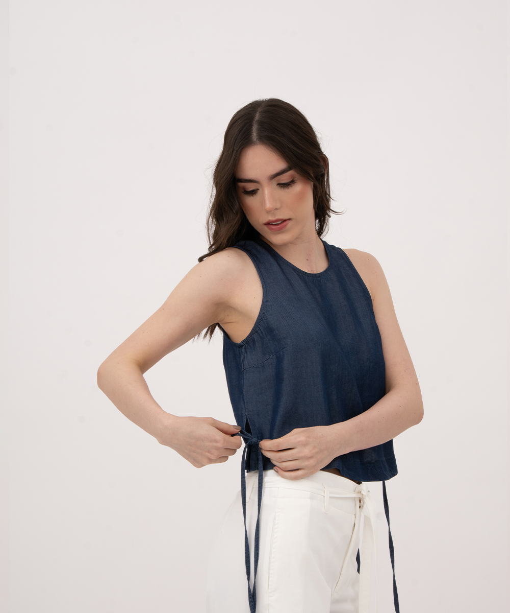 Blusa manga sisa AZUL