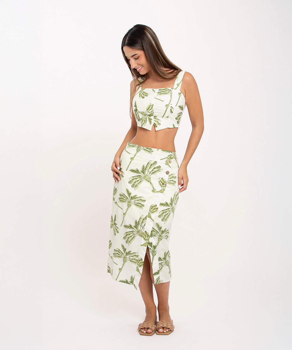 Crop top tiras anchas VERDE