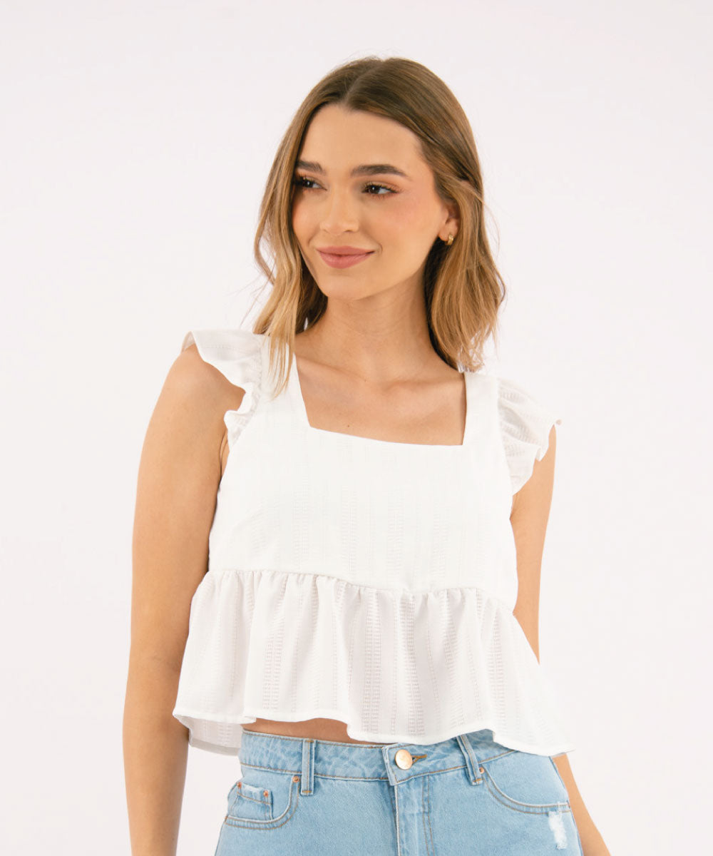 Blusa Silueta Amplia BLANCO