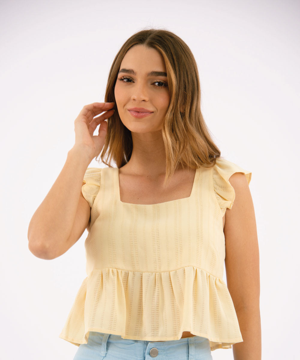 Blusa Silueta Amplia AMARILLO PASTEL