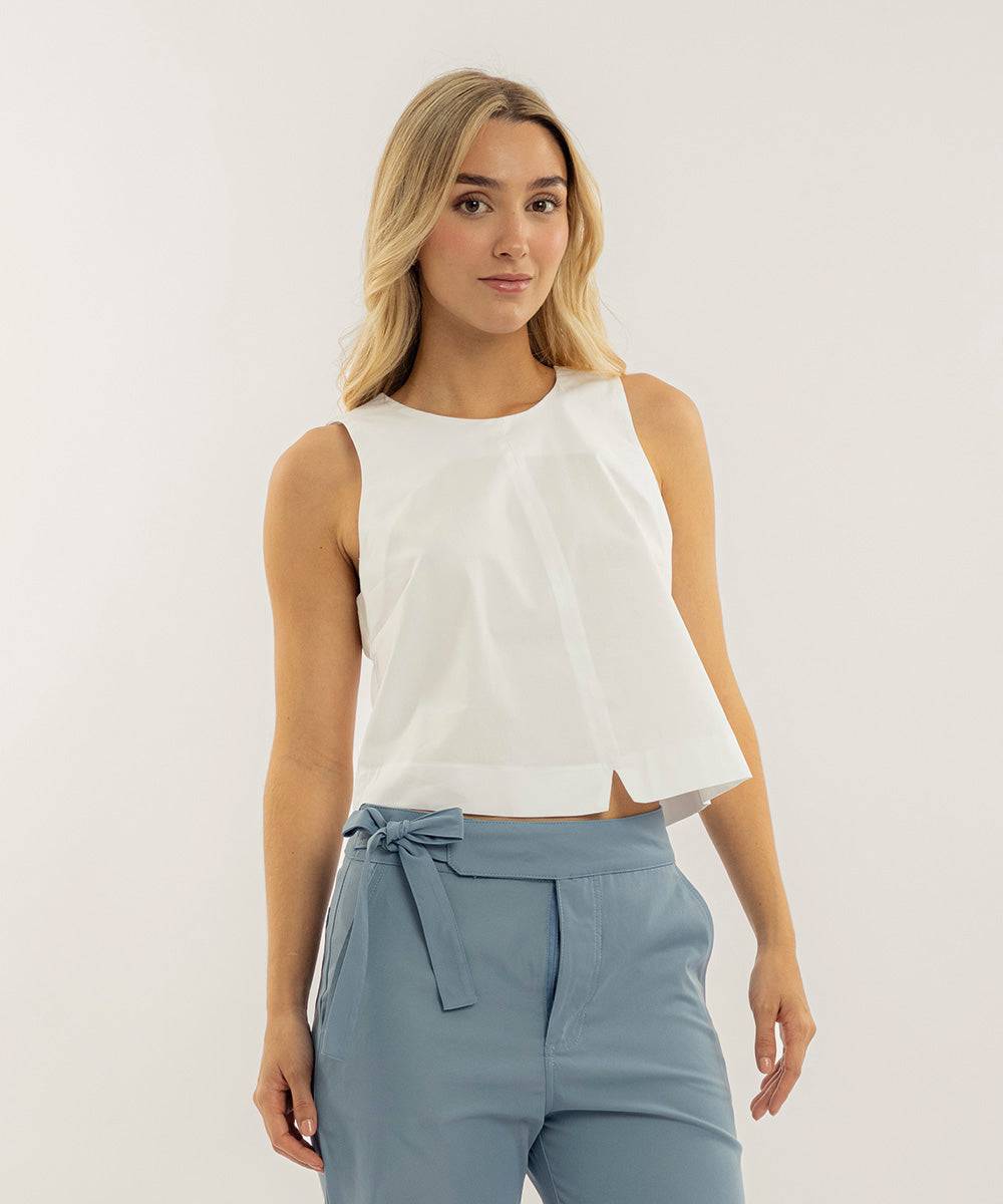 Blusa Sisa Cuello Redondo Blanco Blusas Para Mujer | Ticket Store Colombia 4