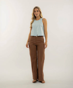 Blusa Sisa Cuello Redondo Azul Cielo Blusas Para Mujer | Ticket Store Colombia 1