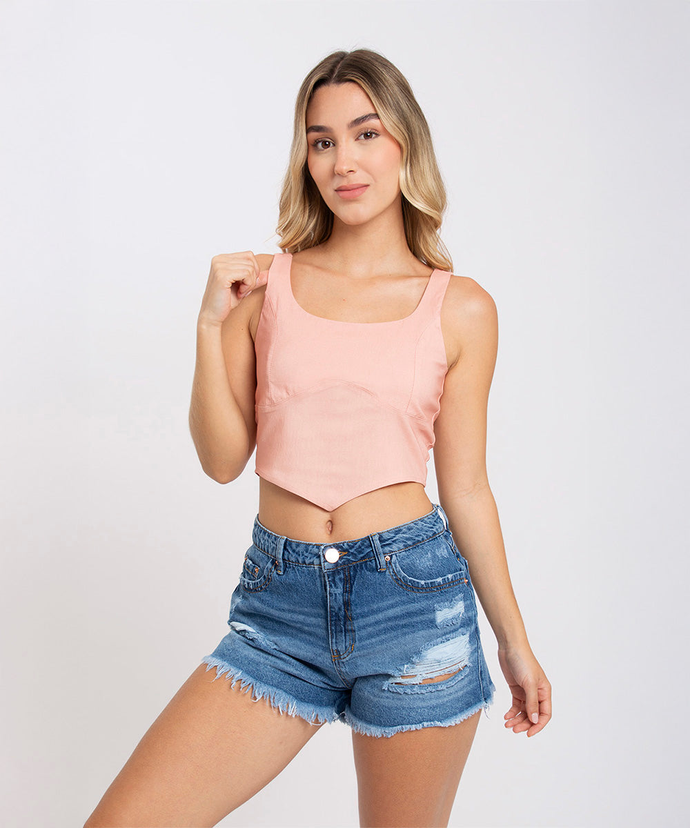 Blusa sisa con cortes RUBOR