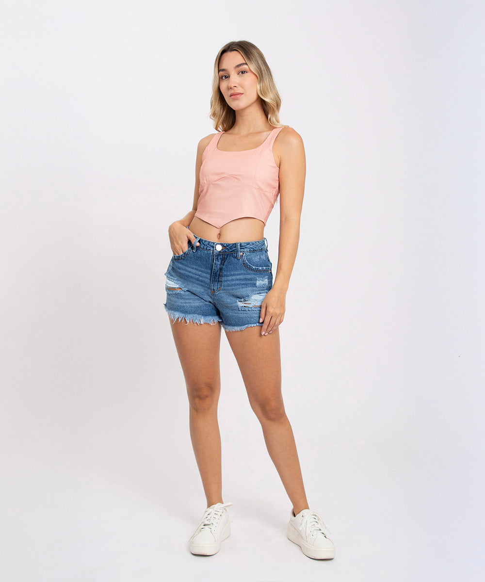 Blusa sisa con cortes RUBOR