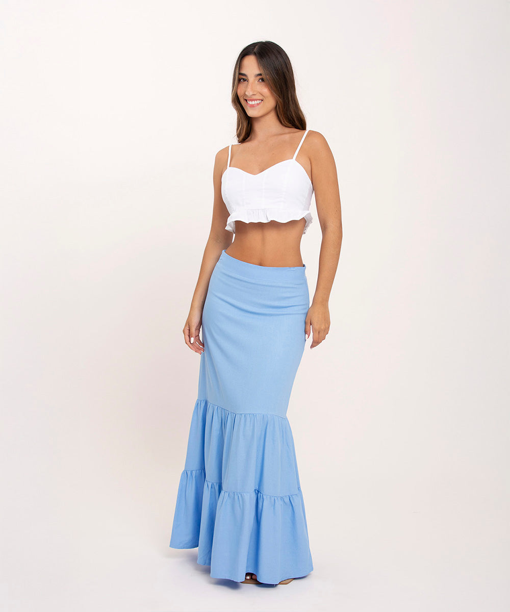 Crop top tiras BLANCO