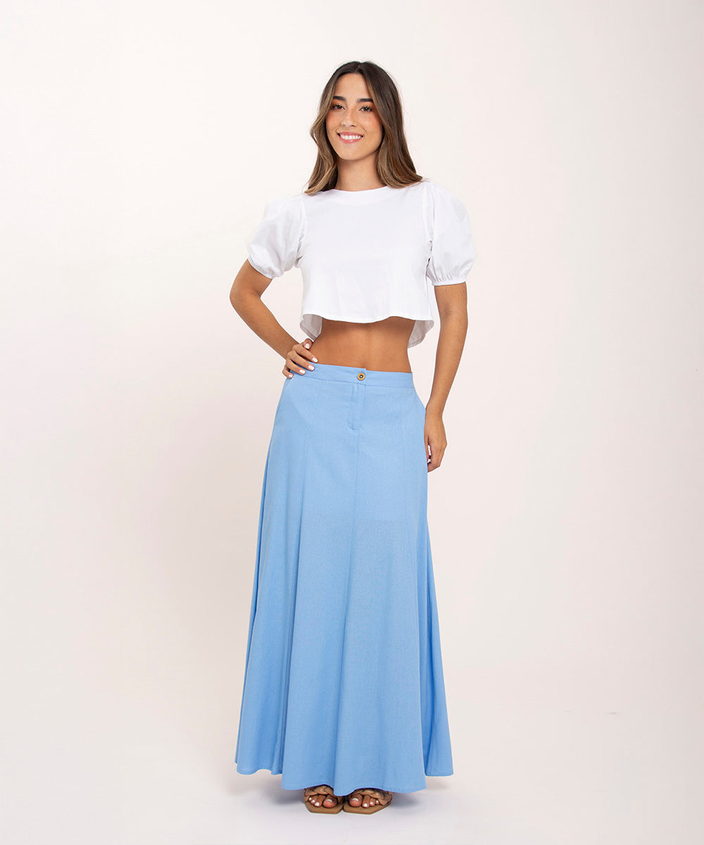 Blusa con moños BLANCO