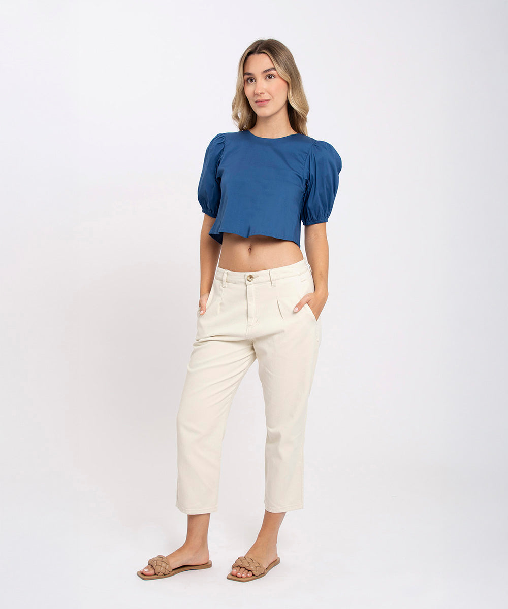 Blusa con moños AZUL PROFUNDO