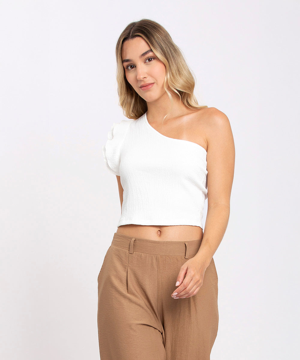 Blusa solo hombro boleros MARFIL