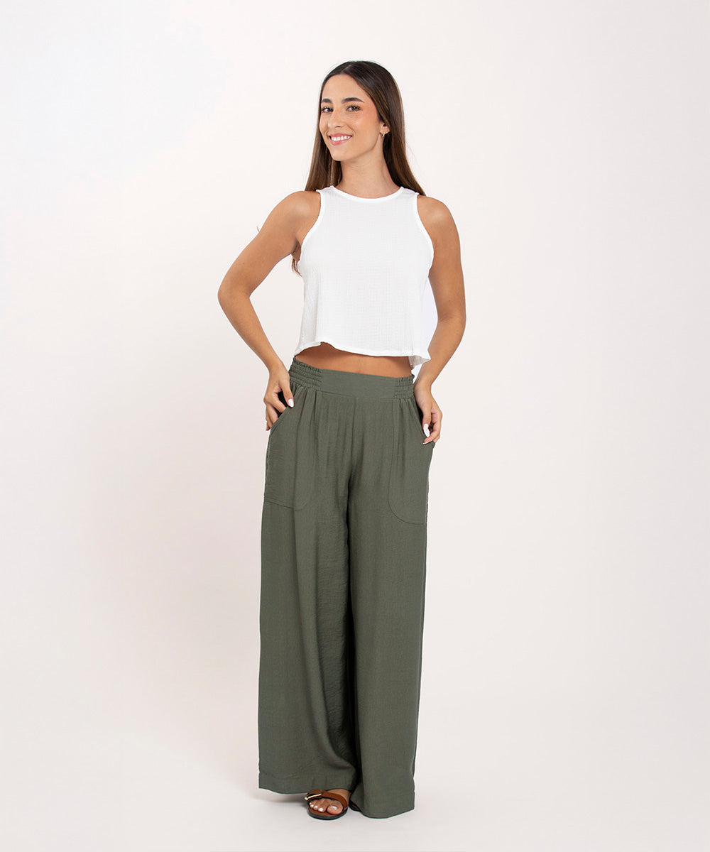 Blusa sisa con lazos BLANCO