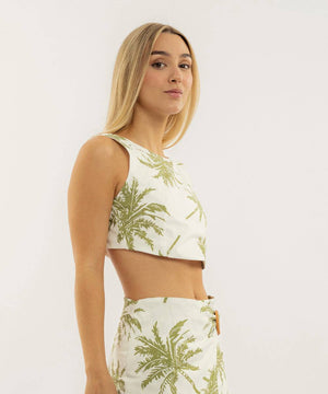 Crop Top Tiras Verde Oliva Blusas Para Mujer | Ticket Store Colombia 3