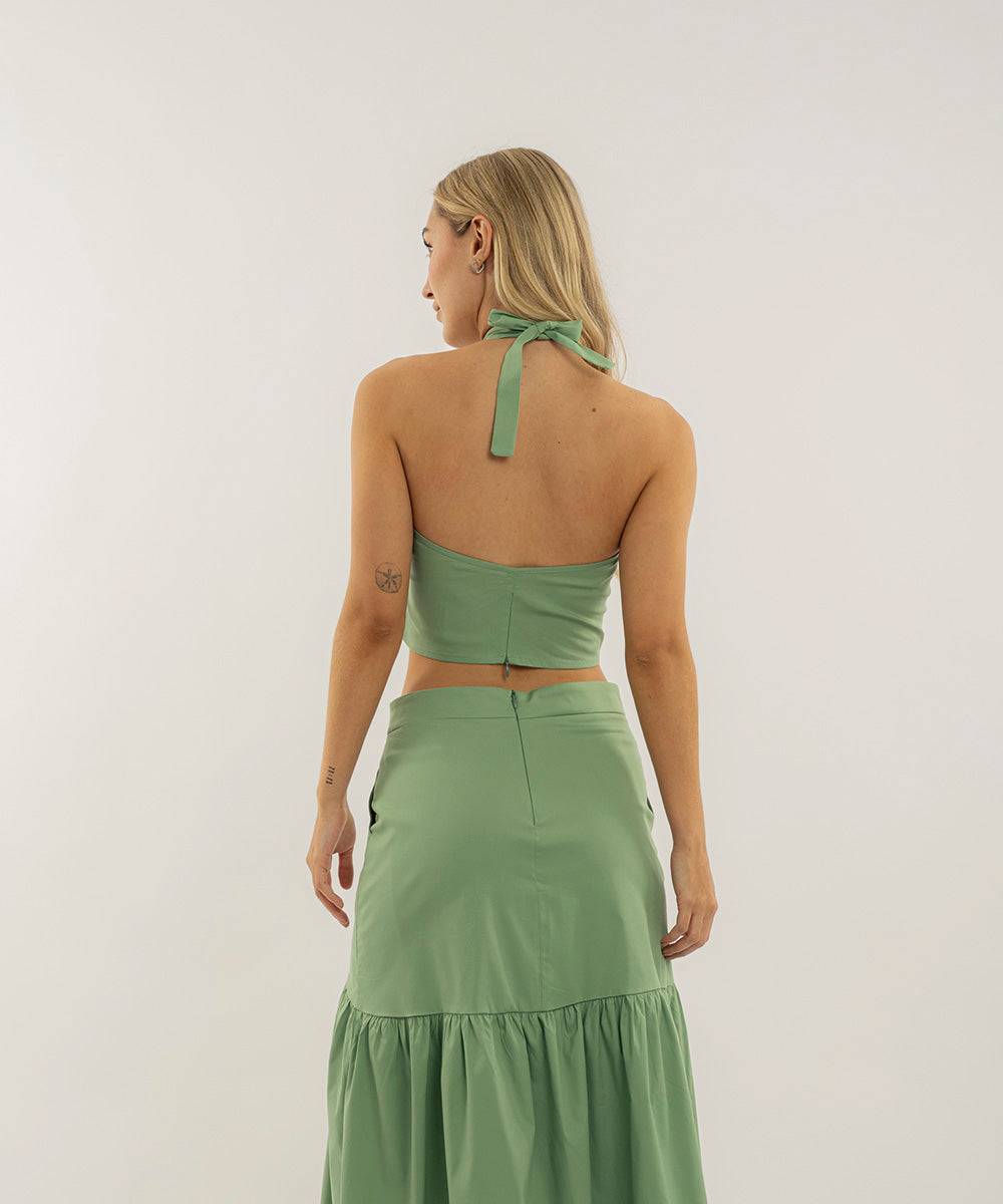 Blusa Escote Alto Verde Menta Blusas Para Mujer | Ticket Store Colombia 4