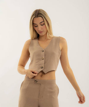 Chaleco Basico Camel Blusas Para Mujer | Ticket Store Colombia 2