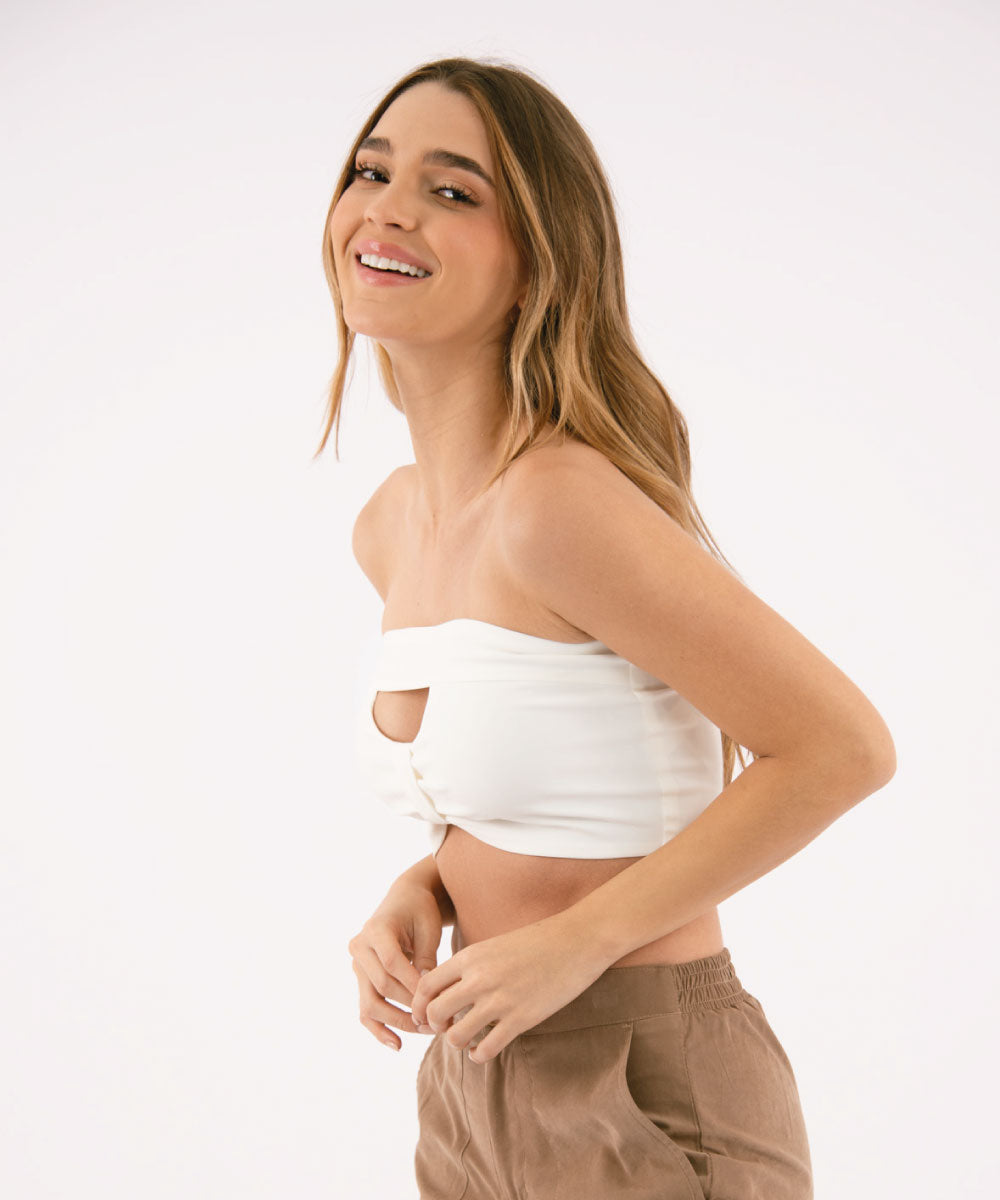 Blusa Strapless BLANCO