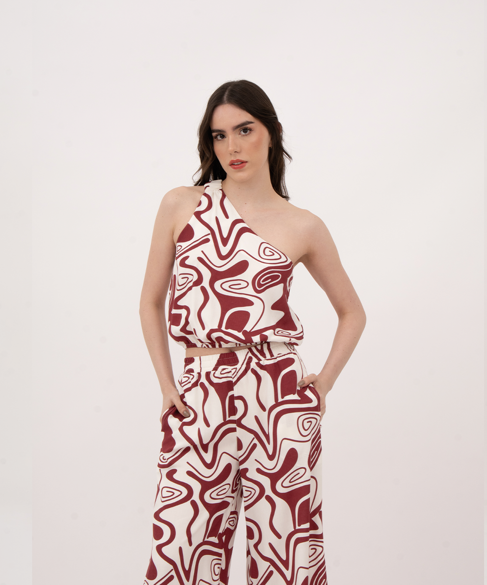 Blusa solo hombro ROJO