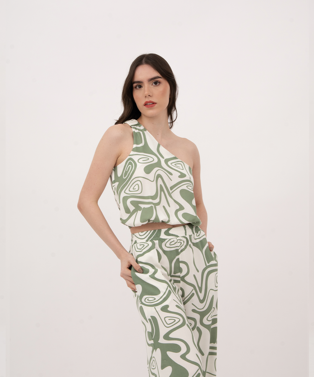 Blusa solo hombro VERDE