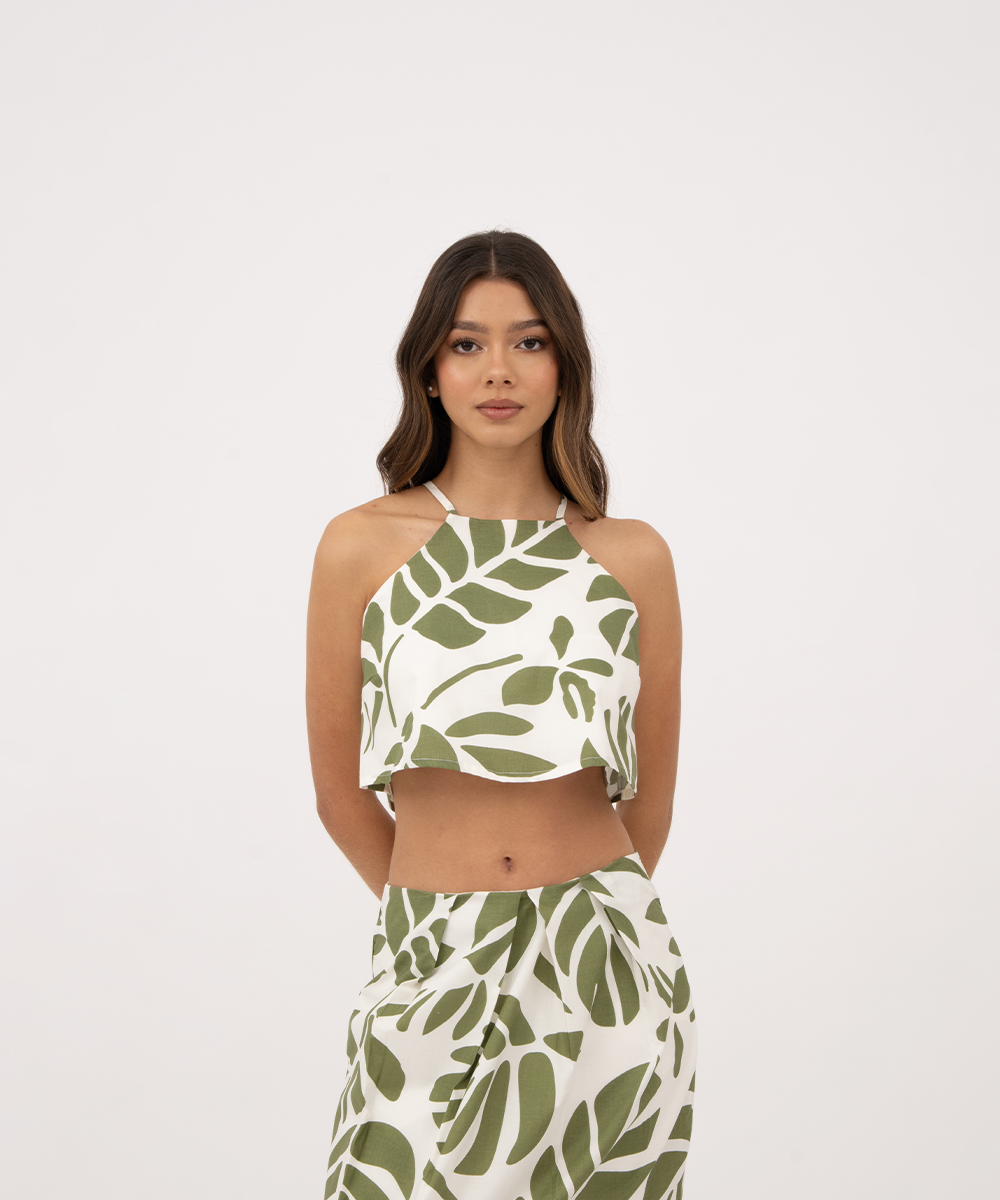 Crop top tiras VERDE