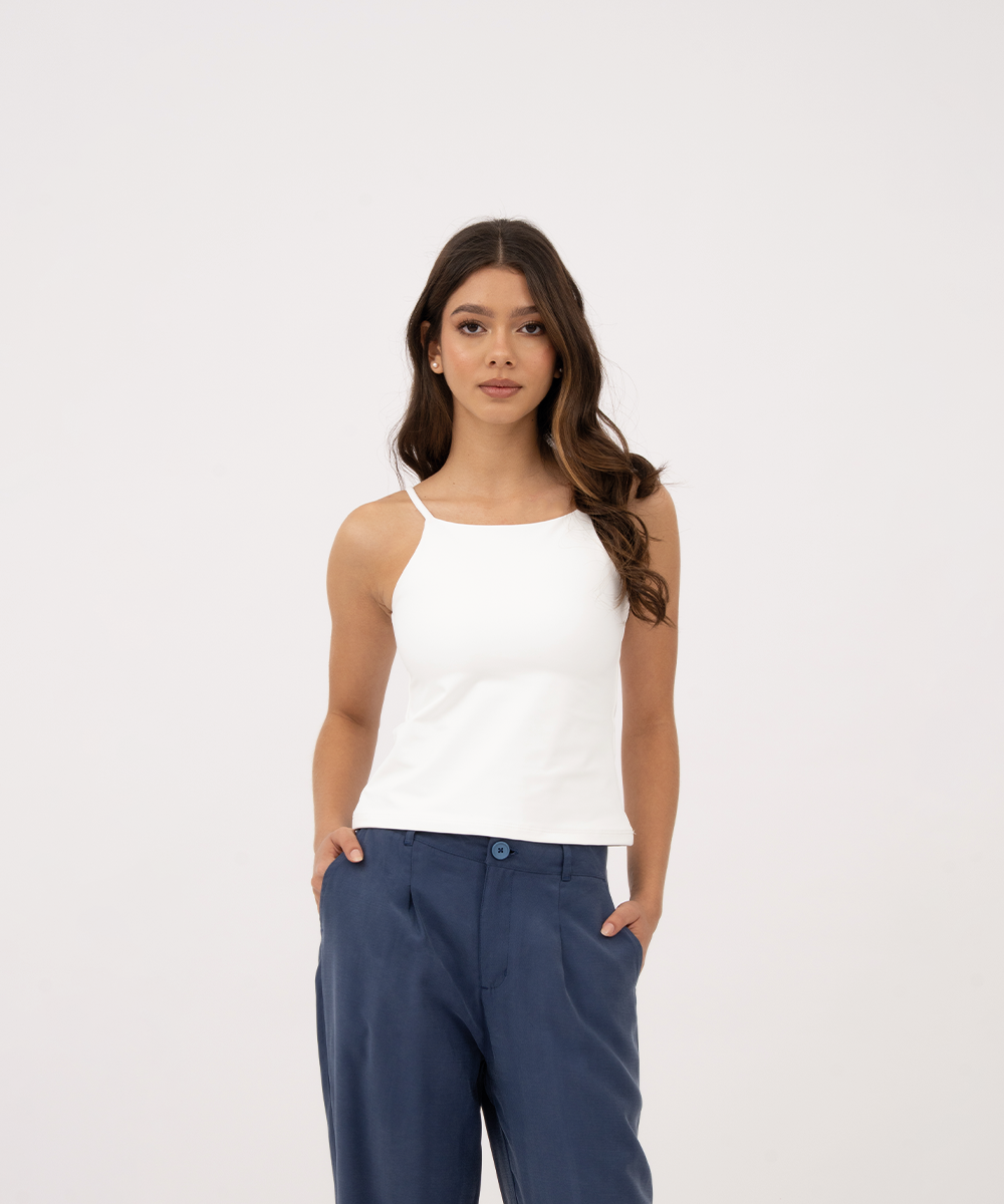 Top tiras BLANCO