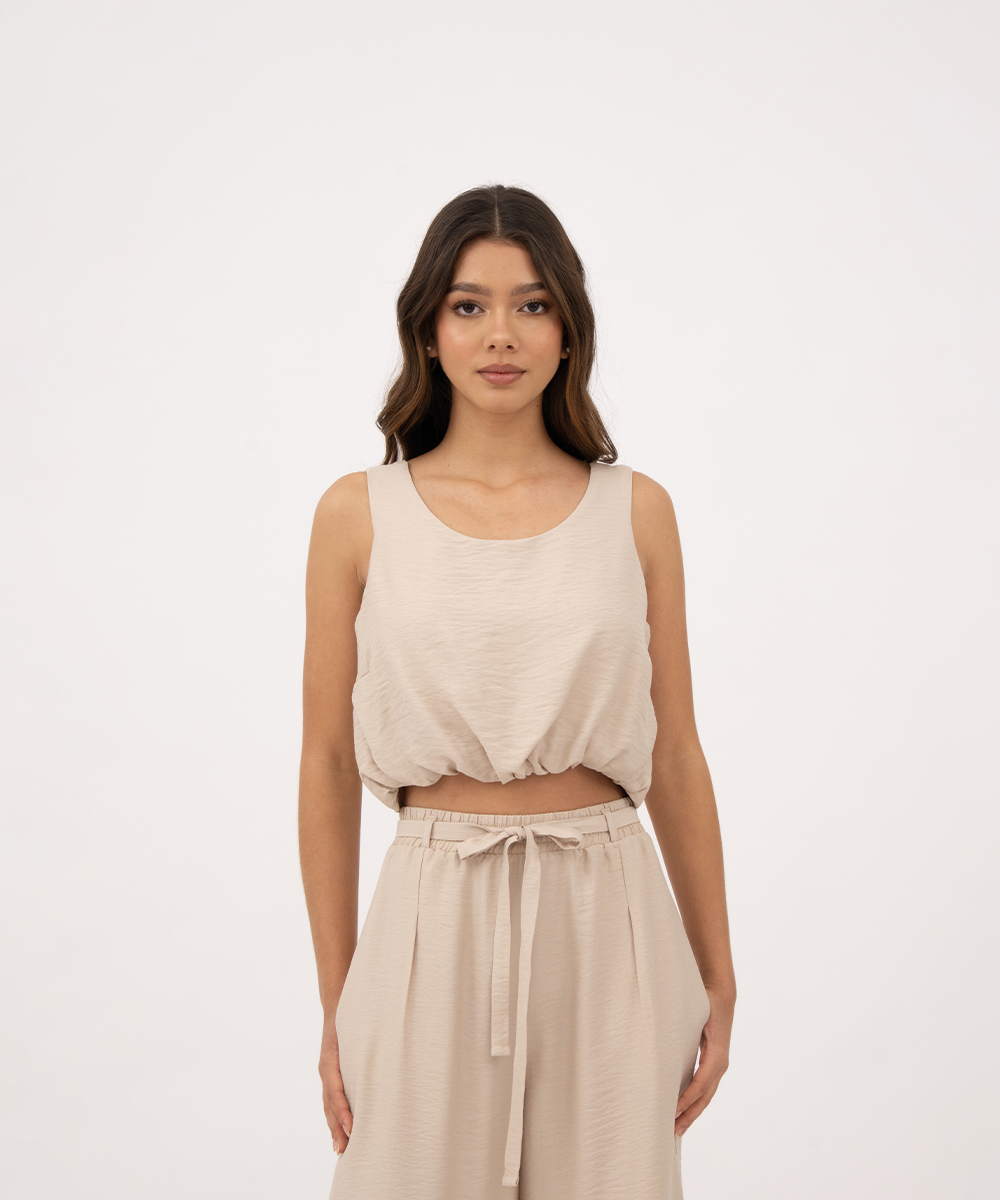 Blusa globo BEIGE