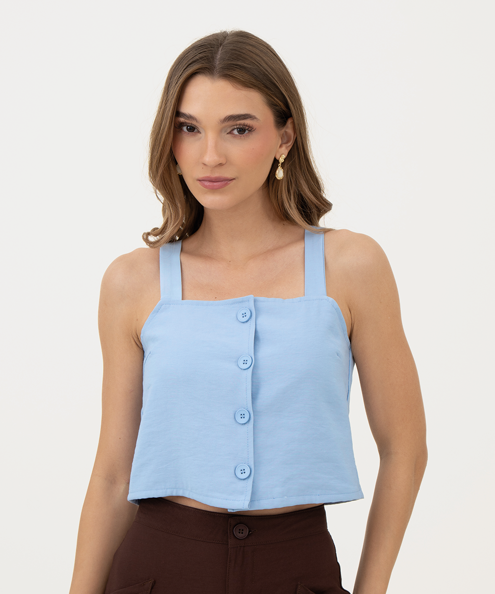 Blusa tiras AZUL CIELO