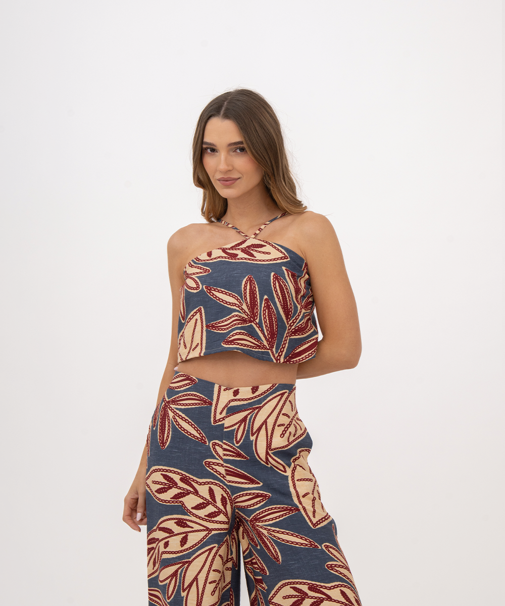 Blusa tiras AZUL RADIANTE