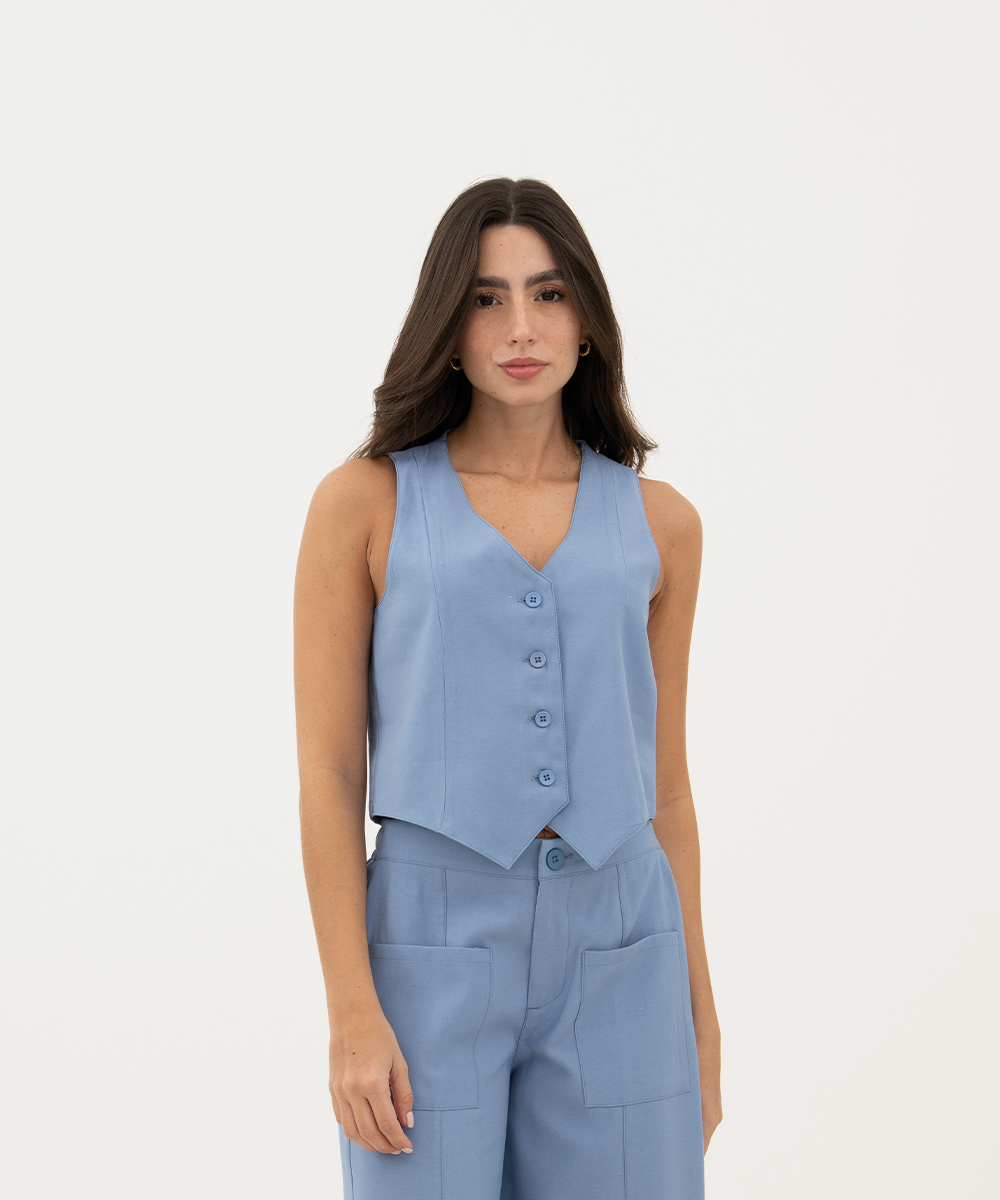 Chaleco básico AZUL RADIANTE