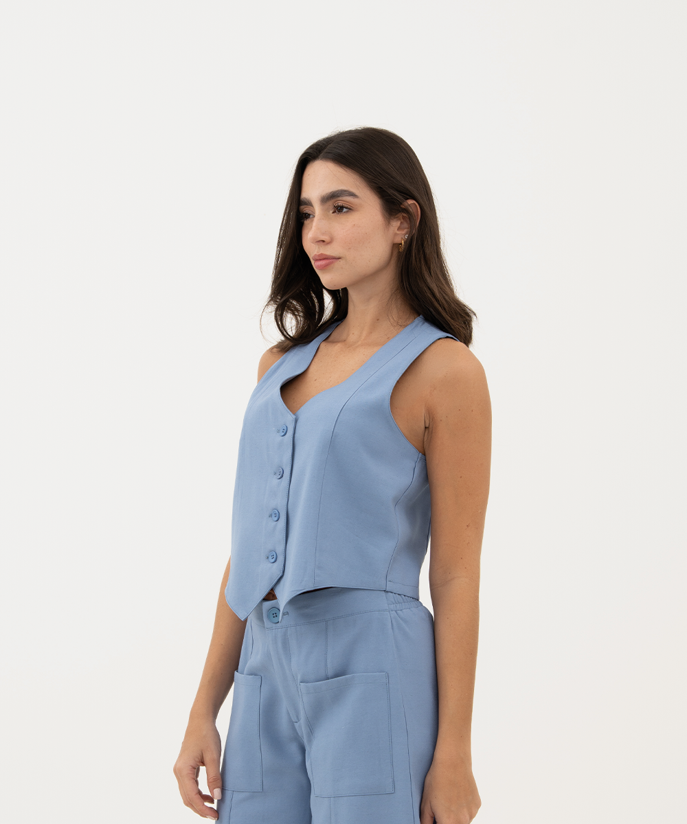 Chaleco básico AZUL RADIANTE