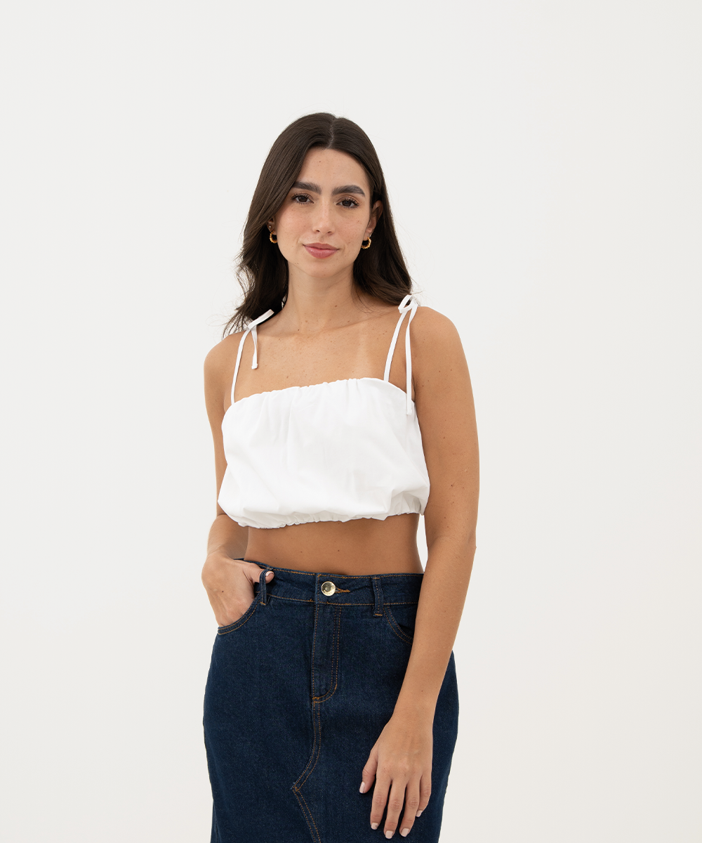 Top globo BLANCO