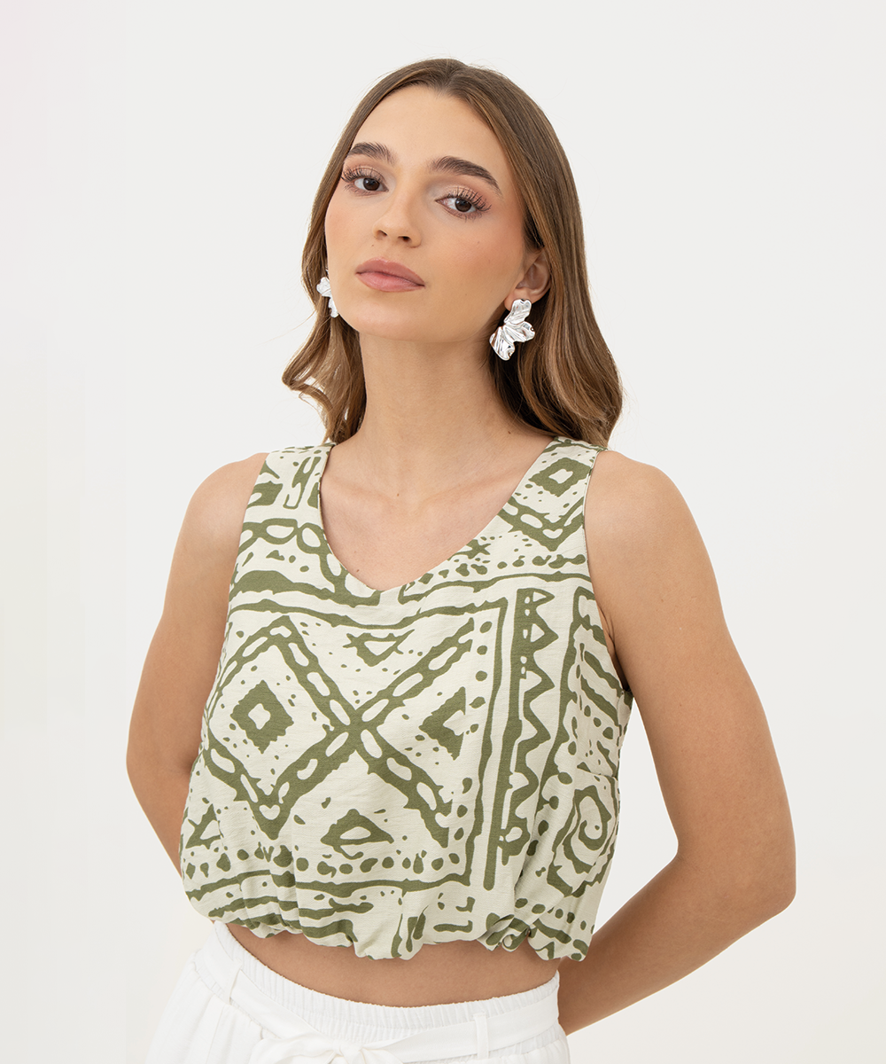 Blusa globo VERDE OLIVA