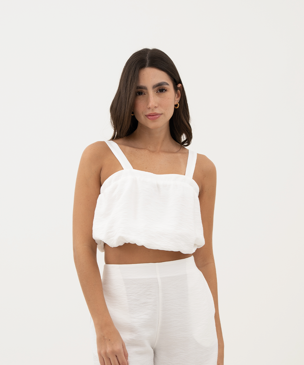 Blusa globo BLANCO