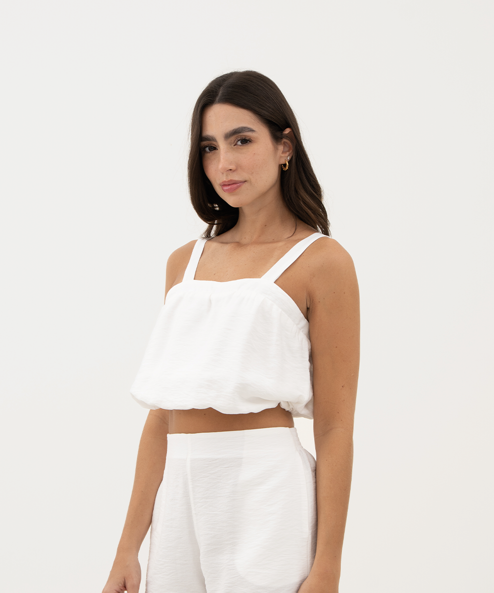 Blusa globo BLANCO