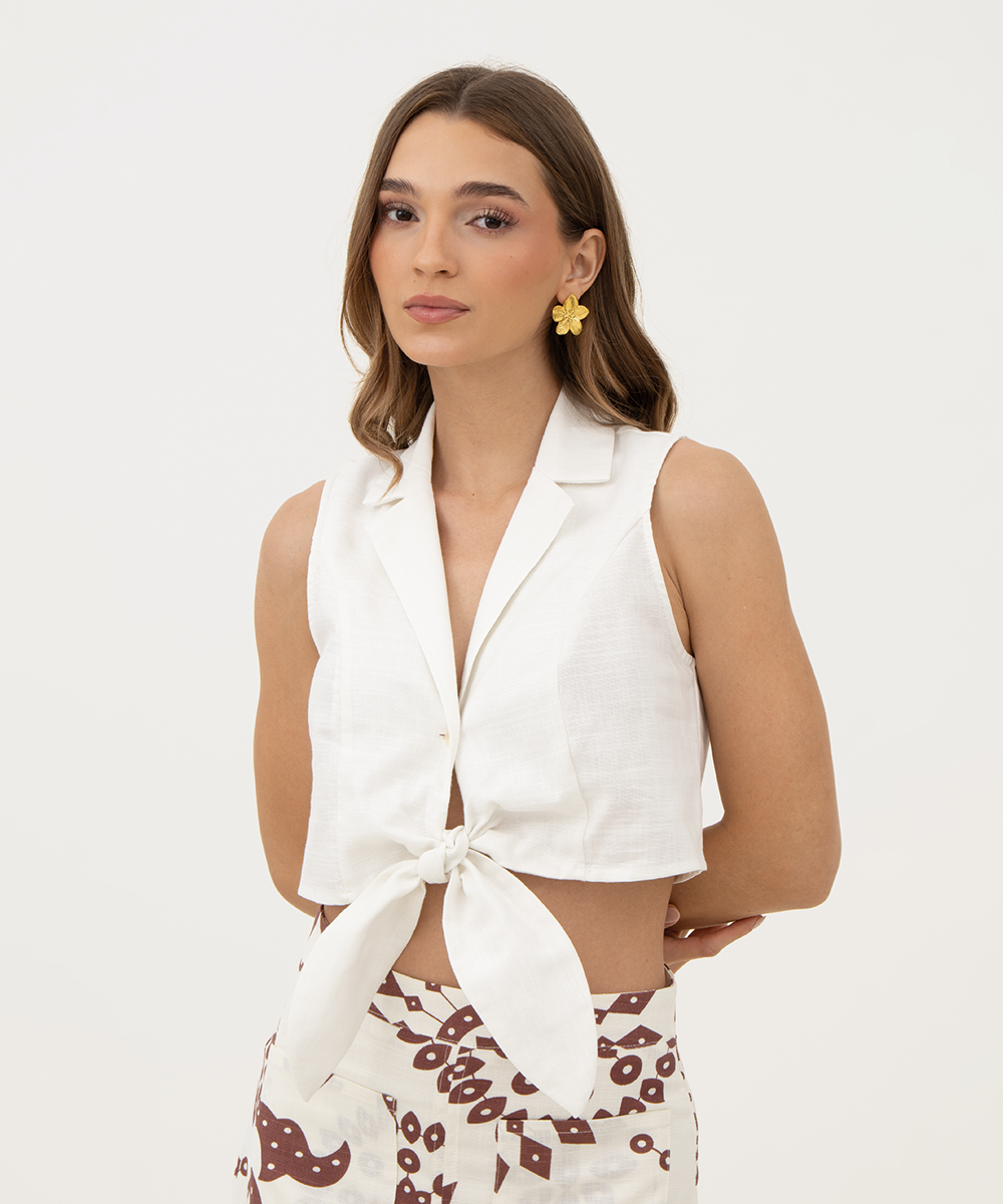 Camisa sisa BLANCO