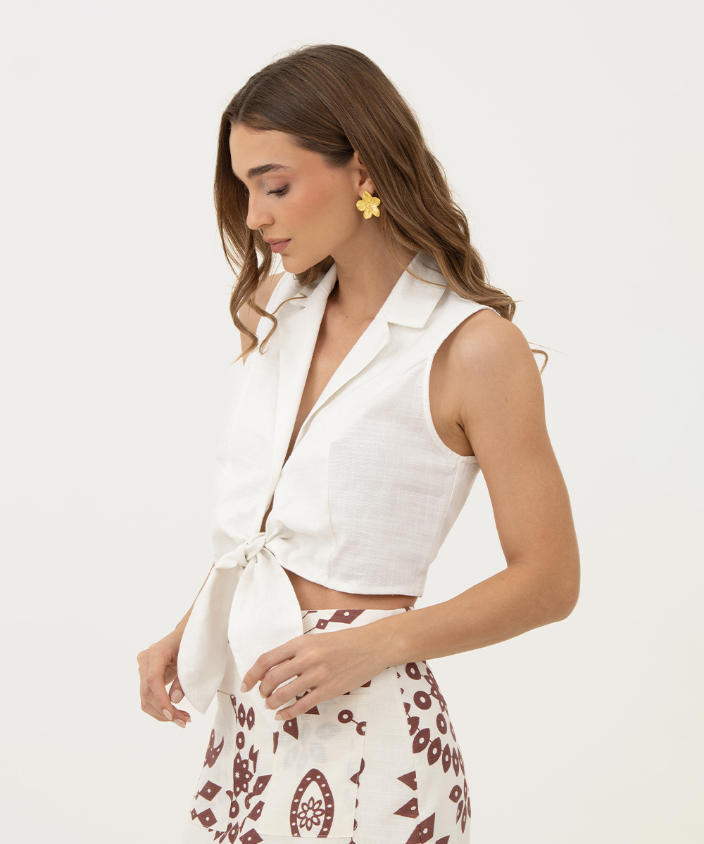 Camisa sisa BLANCO