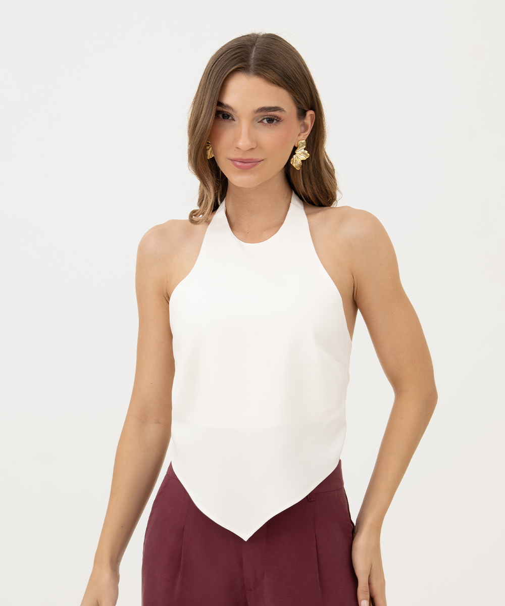 Blusa halter BLANCO