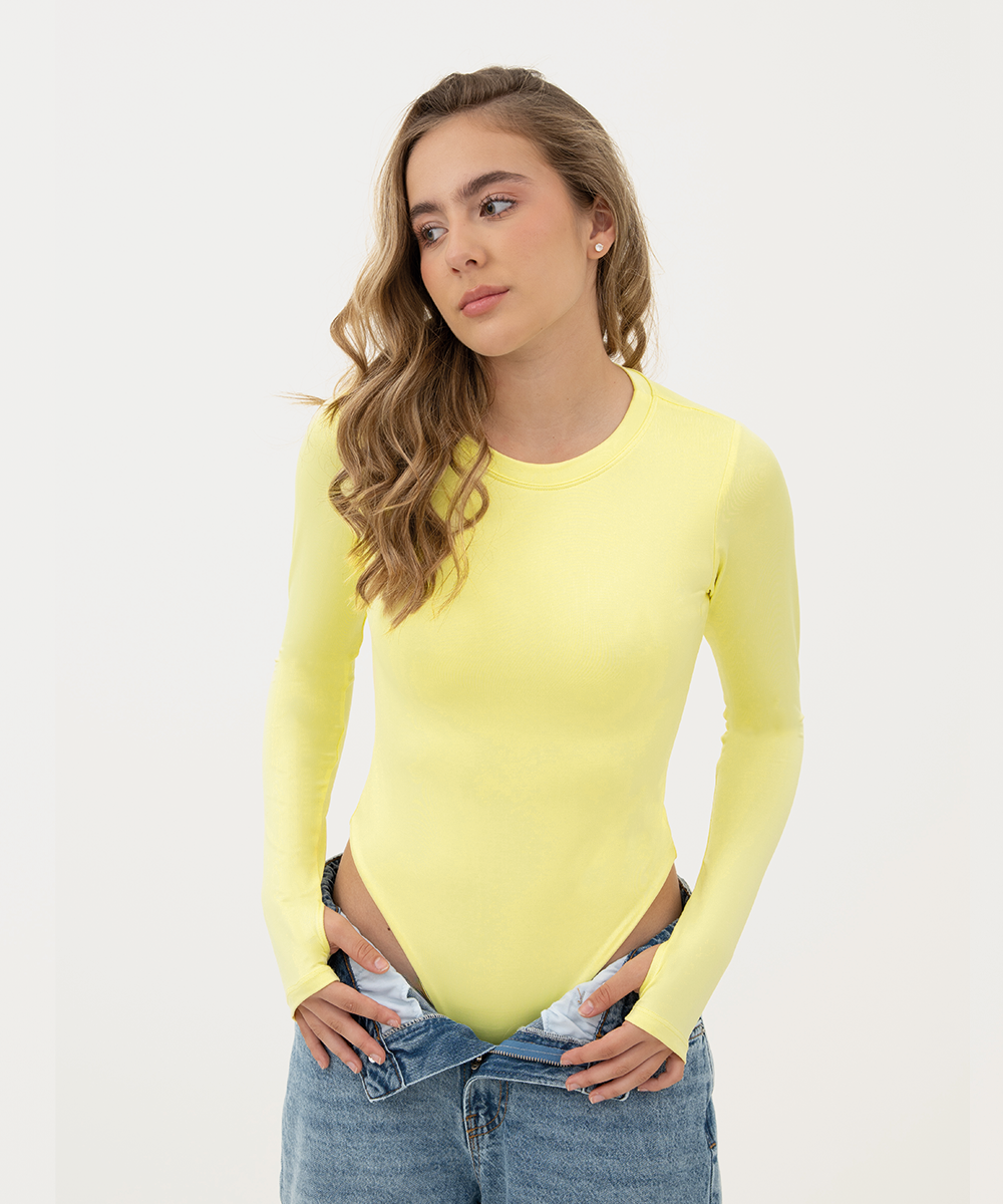 Body manga larga AMARILLO