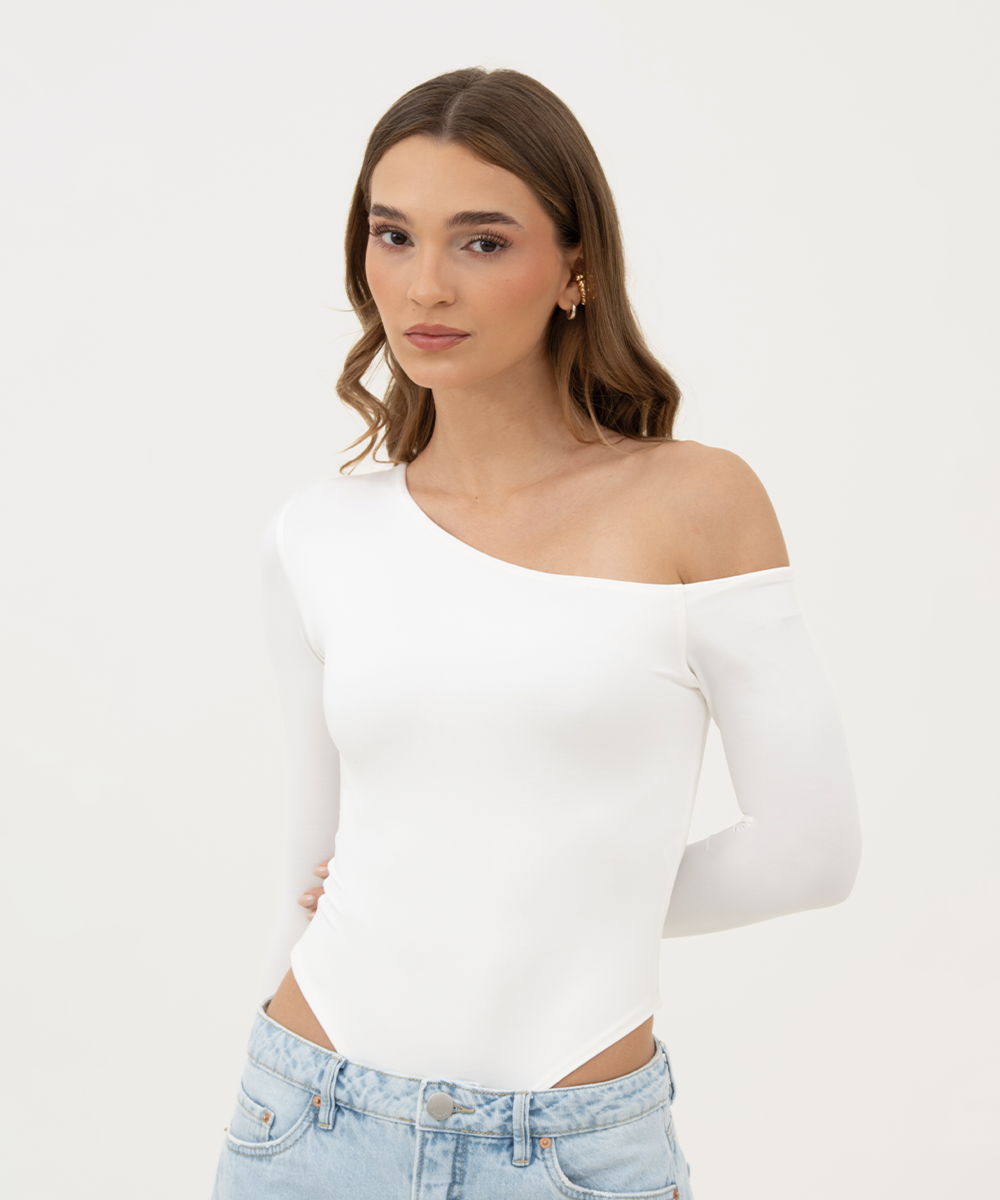 Body manga larga BLANCO